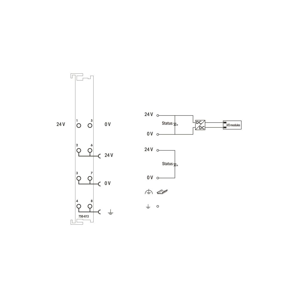 Wago Systemeinspeisung 750-613, DC 24 V, 100x12x69,8mm, Polycarbonat/Polyamid 6.6, lichtg... WAGO-750-613 4045454393823 (Abb. 5)