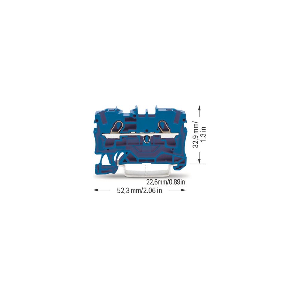 Wago 2-Leiter-Durchgangsklemme TOPJOB S 2004-1204, 4mm2, 800V, 32A, Blau... WAGO-2004-1204 4017332071086 (Abb. 3)