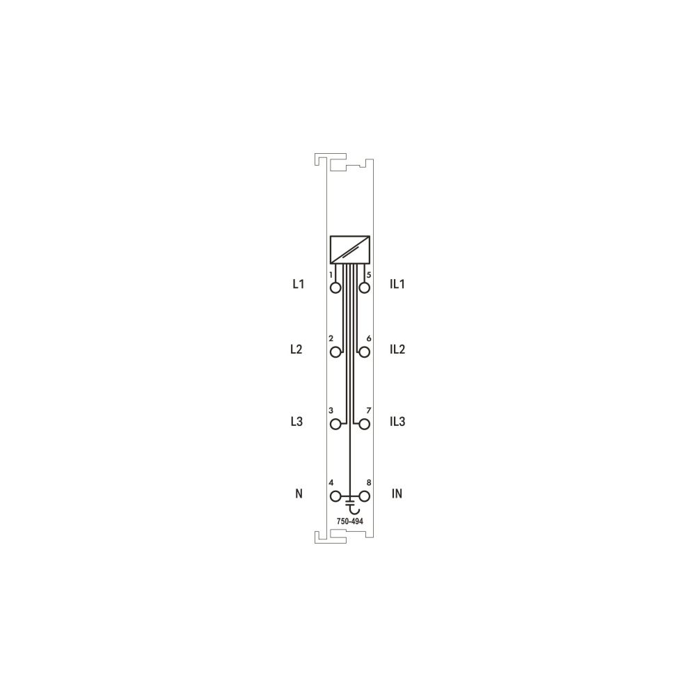 Wago 3-Phasen-Leistungsmessmodul 750-494, 480V 1A, Polycarbonat/Polyamid 6.6, lichtgrau... WAGO-750-494 4050821548232 (Abb. 3)
