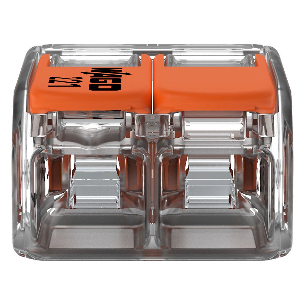 Wago Verbindungsklemme 221 221-612, 0,5-6mm2, Polycarbonat, Transparent/Orange... WAGO-221-612 4055143704168 (Abb. 9)