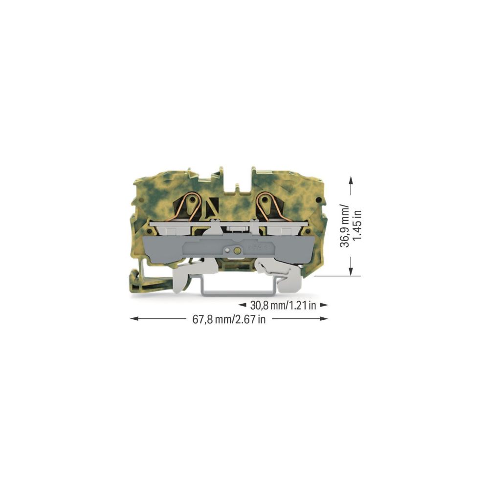 Wago 2-Leiter-Schutzleiterklemme TOPJOB S 2010-1207, 0,5-16mm2, 67,8x10x36,9mm, Thermop... WAGO-2010-1207 4017332076180 (Abb. 5)