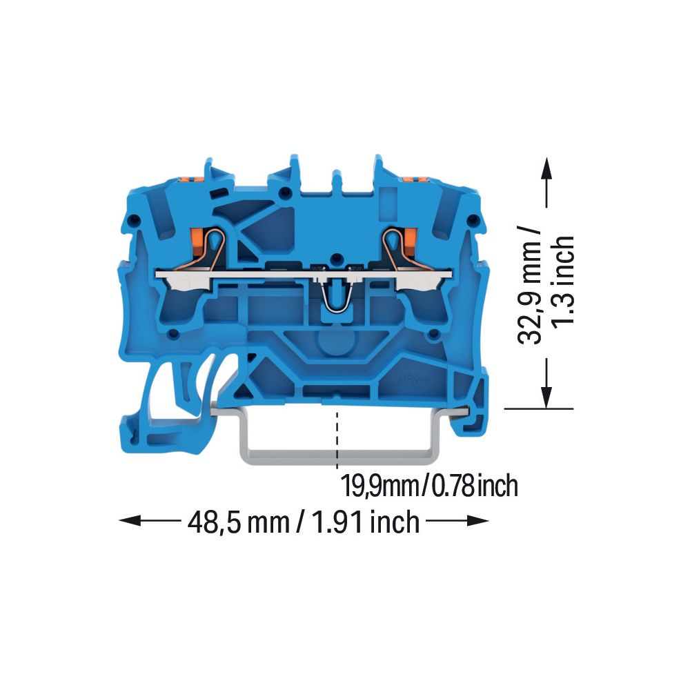 Wago 2-Leiter-Durchgangsklemme TOPJOB S 2202-1204, 2,5mm2, Blau... WAGO-2202-1204 4055143848534 (Abb. 8)
