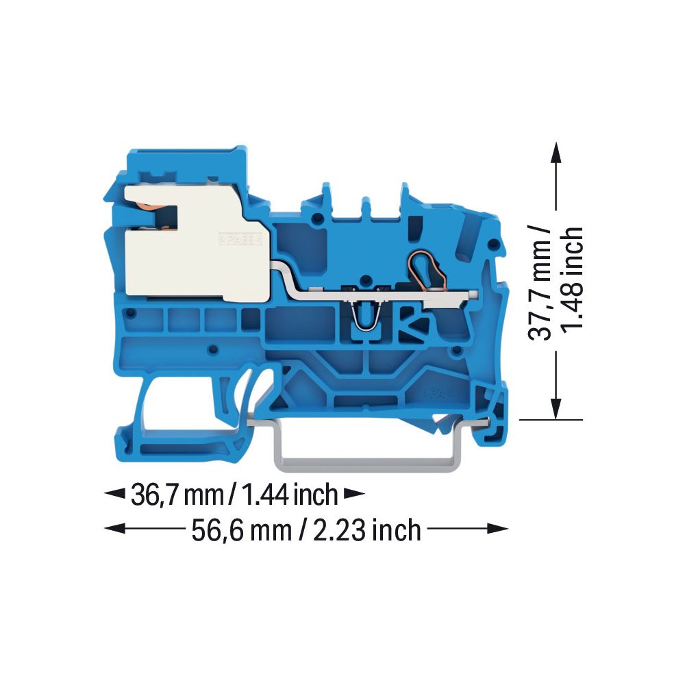 Wago N-Trennklemme TOPJOB S 2002-7114, 2,5mm2, 32A, 250V, Blau... WAGO-2002-7114 4044918902625 (Abb. 8)