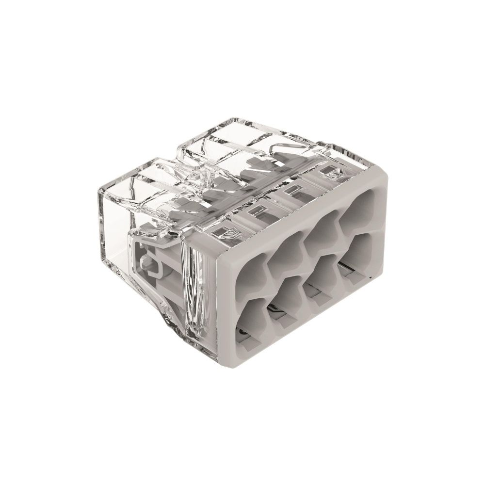 Wago Verbindungsdosenklemme 2273-208, 8-Leiter 0,5-2,5mm2, 450V 24A, Transparent/Grau... WAGO-2273-208 4050821027881 (Abb. 3)