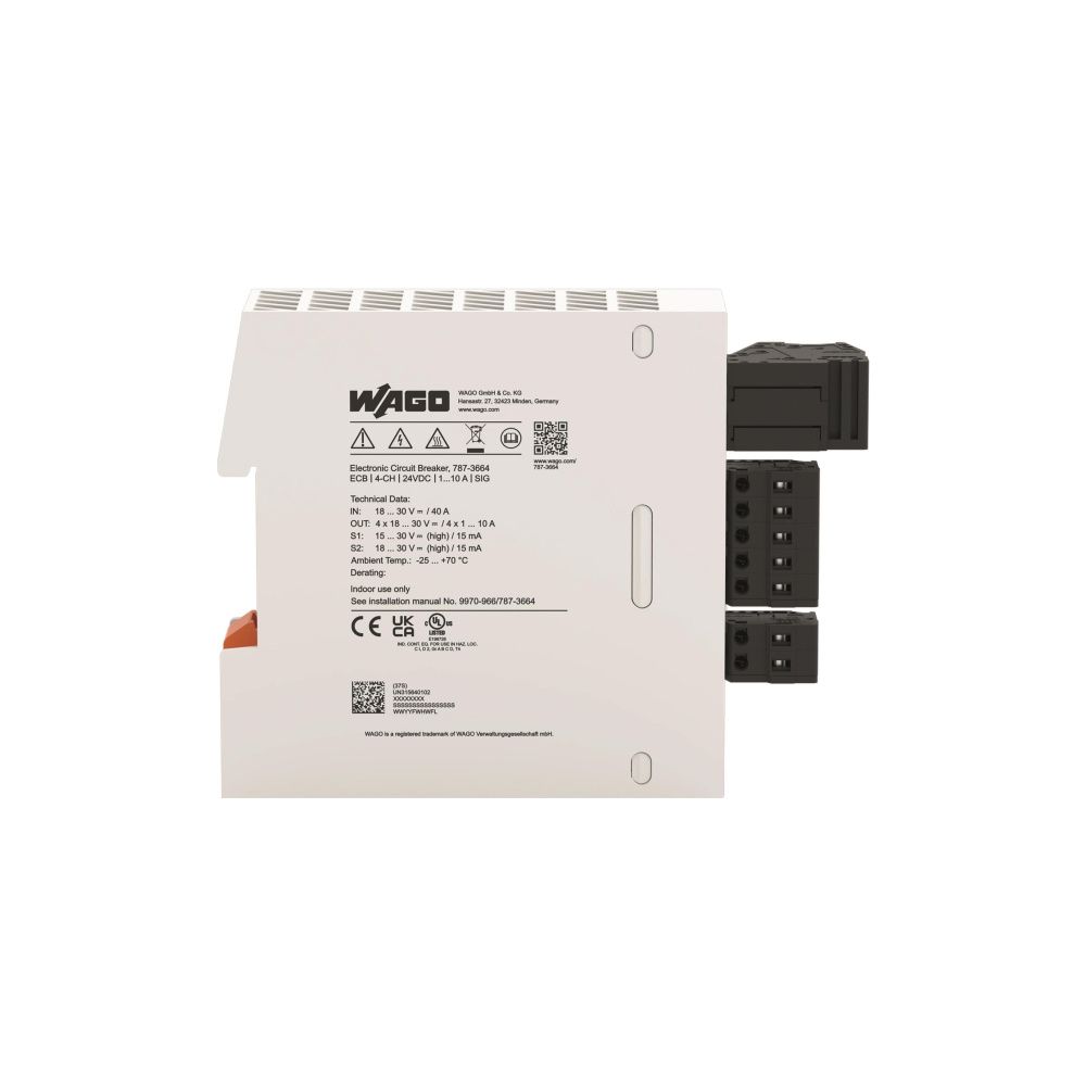 Wago Elektronischer Schutzschalter 787-3664, 4-kanalig 1-10A, 95x32x117,5mm... WAGO-787-3664 4066966493764 (Abb. 10)
