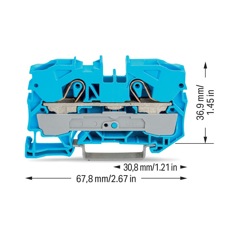 Wago 2-Leiter-Durchgangsklemme TOPJOB S 2010-1204, 10mm2, 800V, 57A, Blau... WAGO-2010-1204 4017332076166 (Abb. 6)
