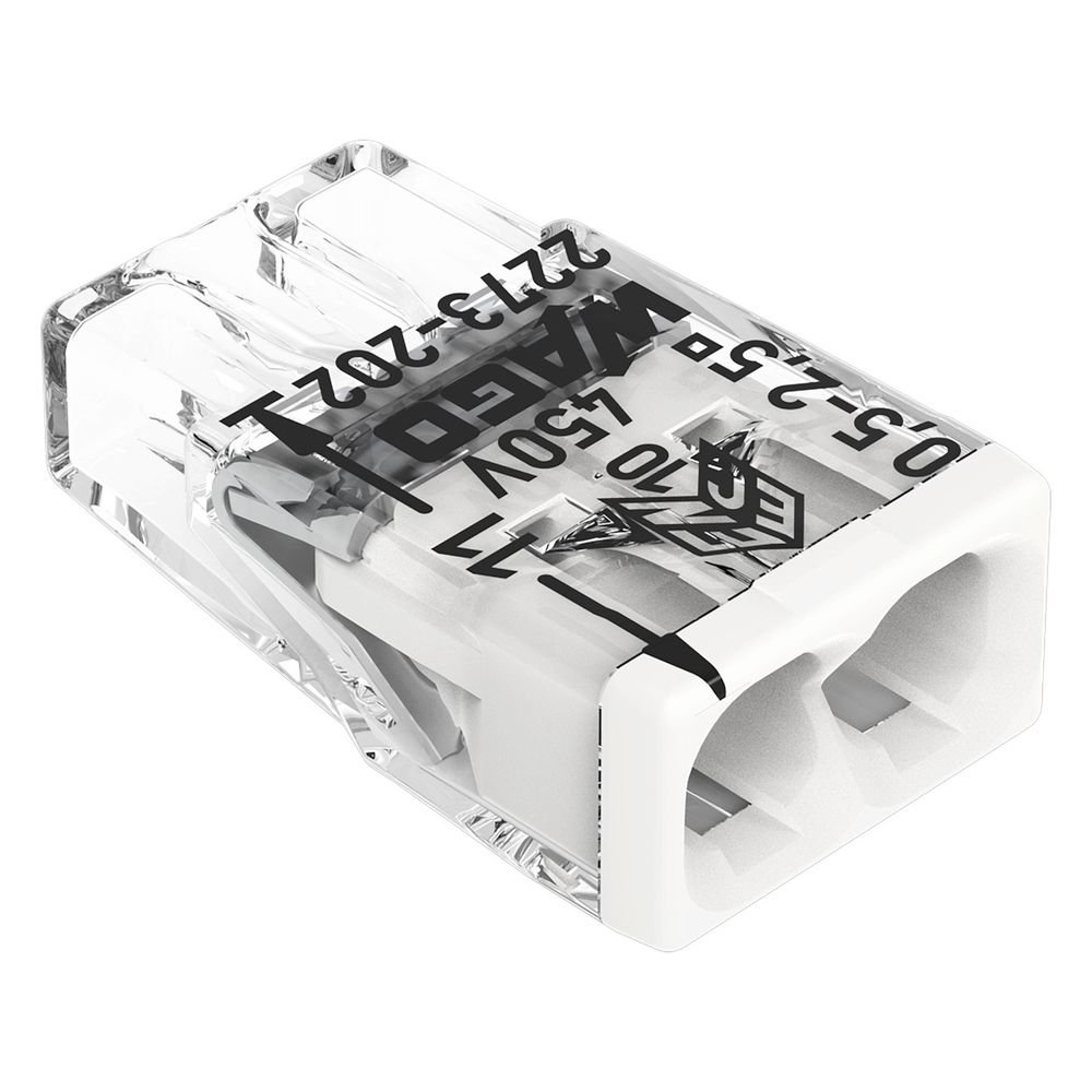 Wago Verbindungsdosenklemme 2273 2273-202, 0,5-2,5mm2, Polycarbonat, Transparent/Weiß... WAGO-2273-202 4050821027843 (Abb. 18)