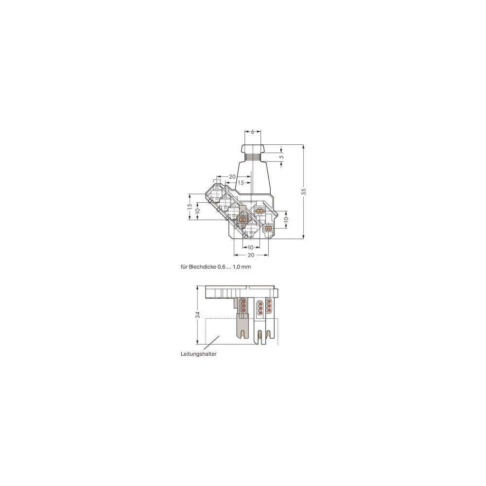 Wago Buchsenteil 267 267-225, 1 Anschlusstyp, Polyamid, Weiß/Grau... WAGO-267-225 4055143327190 (Abb. 8)