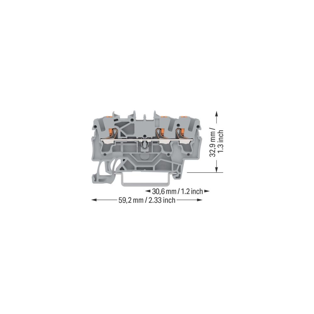 Wago 3-Leiter-Durchgangsklemme TOPJOB S 2202-1301, 2,5mm2, grau... WAGO-2202-1301 4055143848503 (Abb. 3)