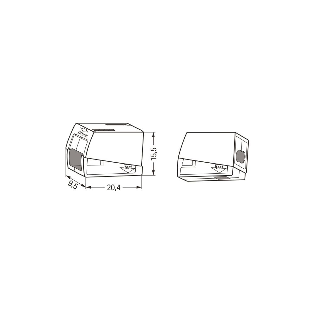 Wago Leuchtenklemme 224 224-112, 400V 24A, weiß, 224-112... WAGO-224-112 4044918583596 (Abb. 8)