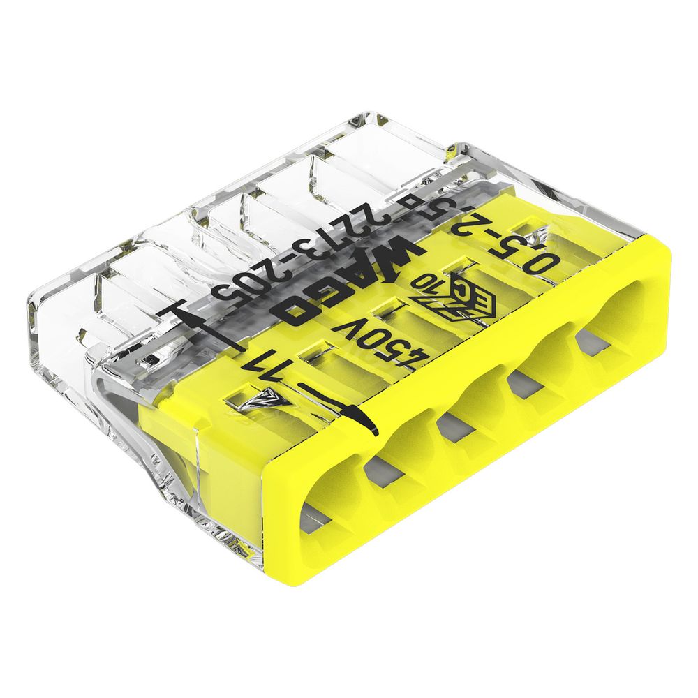 Wago COMPACT-Verbindungsdosenklemme 2273 2273-205, 5-Leiter 0,5-2,5mm2, Polycarbonat, G... WAGO-2273-205 4050821027874 (Abb. 19)