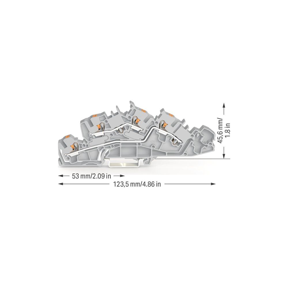 Wago Installationsetagenklemme 2205-7642, 400V 40A, Grau... WAGO-2205-7642 4066966165210 (Abb. 3)