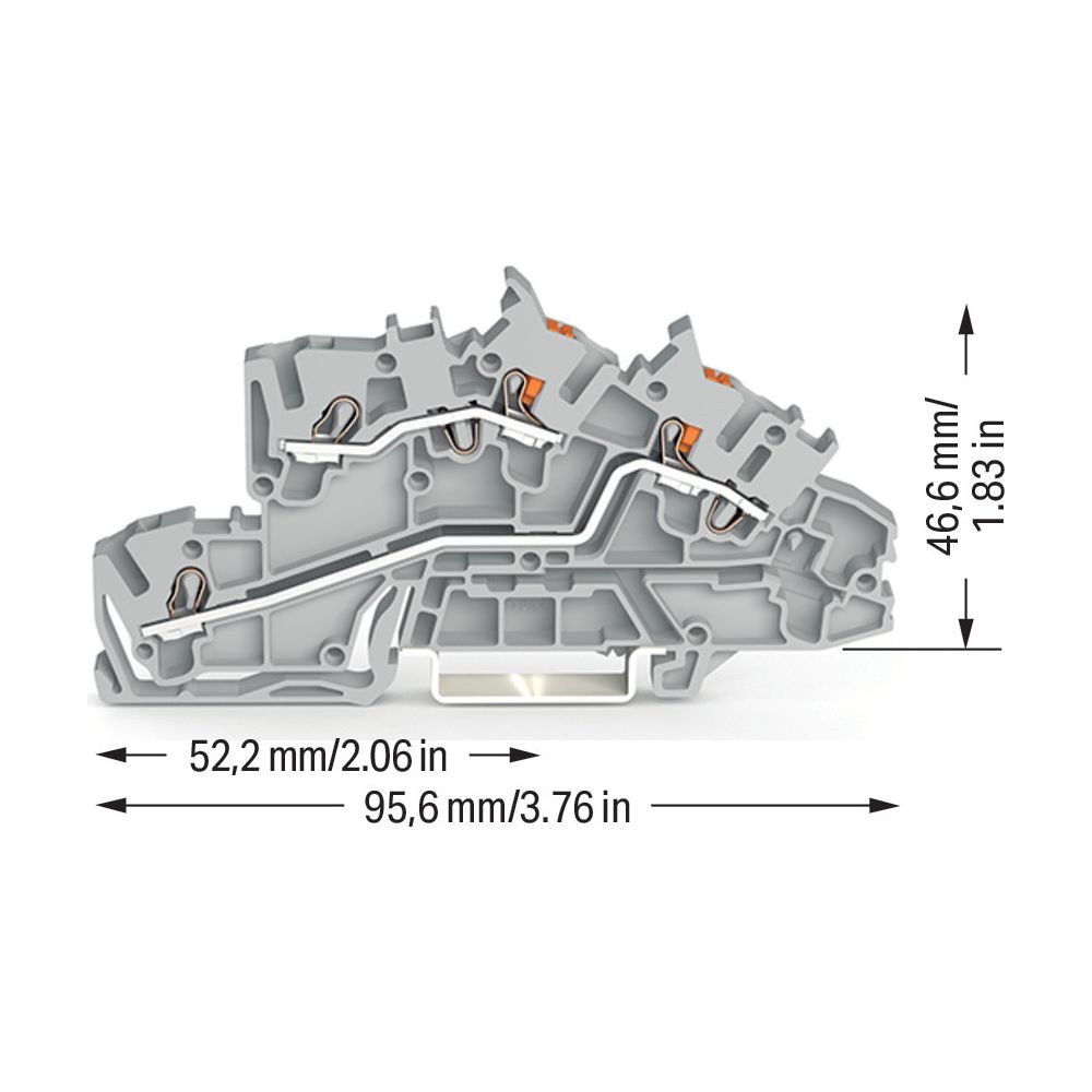 Wago Installationsetagenklemme 2203 2203-7542, 400V 31A, Polyamid, Grau... WAGO-2203-7542 4066966121902 (Abb. 6)