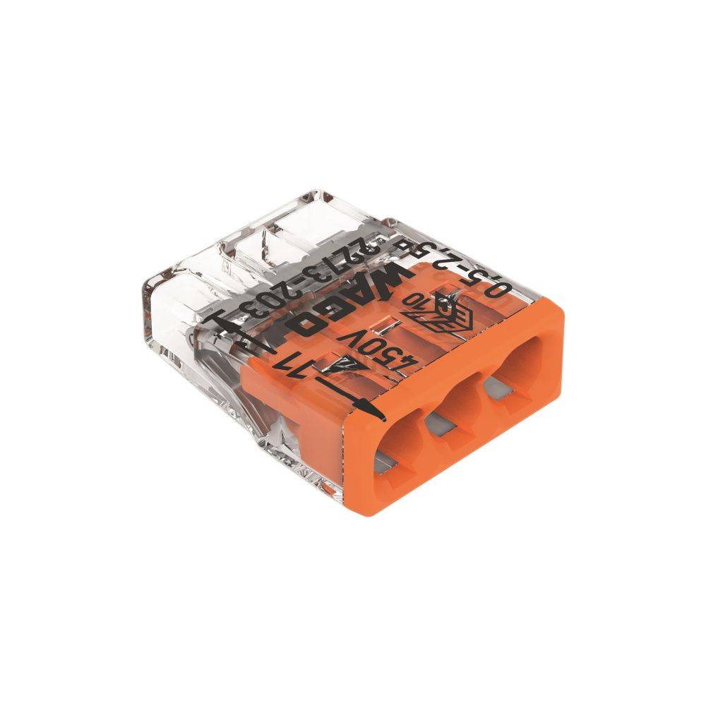 Wago COMPACT-Verbindungsdosenklemme 2273-203, 3-Leiter 0,5-2,5mm2, Polycarbonat, Transp... WAGO-2273-203 4050821027850 (Abb. 12)