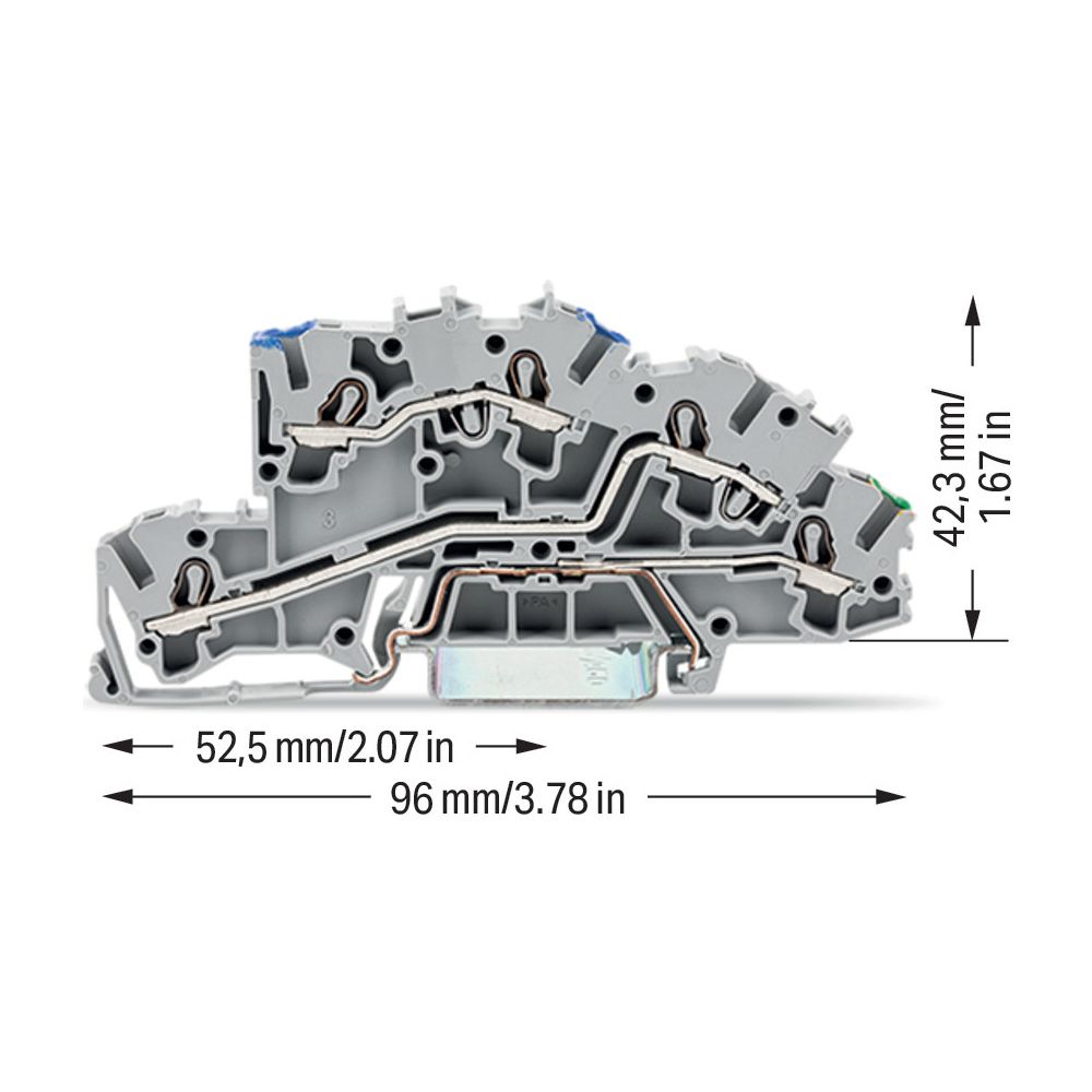 Wago Installationsetagenklemme 2003 2003-7646, 0,25-4mm2, 32A, 400V, Grau... WAGO-2003-7646 4044918925617 (Abb. 12)