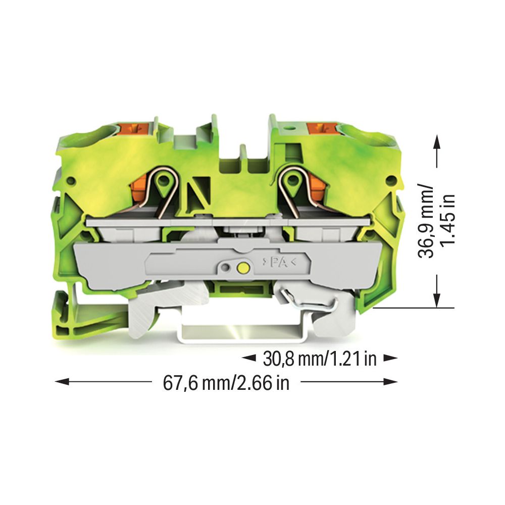 Wago 2-Leiter-Schutzleiterklemme TOPJOB S 2210-1207, 10mm2, Federzuganschluss, Polyamid... WAGO-2210-1207 4055143736084 (Abb. 8)