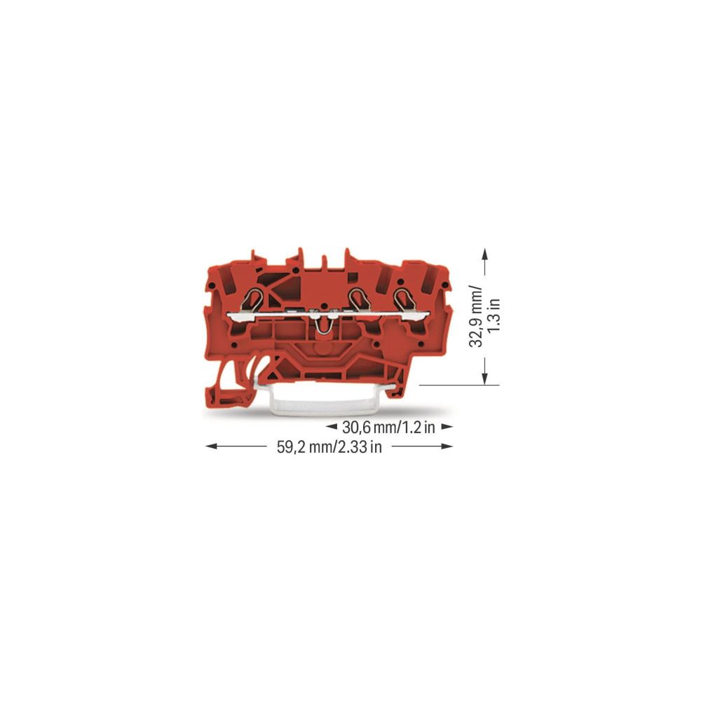 Wago 3-Leiter-Durchgangsklemme TOPJOB S 2001-1303, 1,5mm2, Polyamid, Rot... WAGO-2001-1303 4045454397487 (Abb. 3)