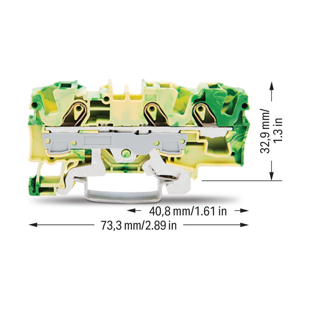 Wago Schutzleiterklemme TOPJOB S 2006-1307, 3-Leiter 0,5-10mm2, Polyamid, Grün/Gelb... WAGO-2006-1307 4017332999717 (Abb. 9)