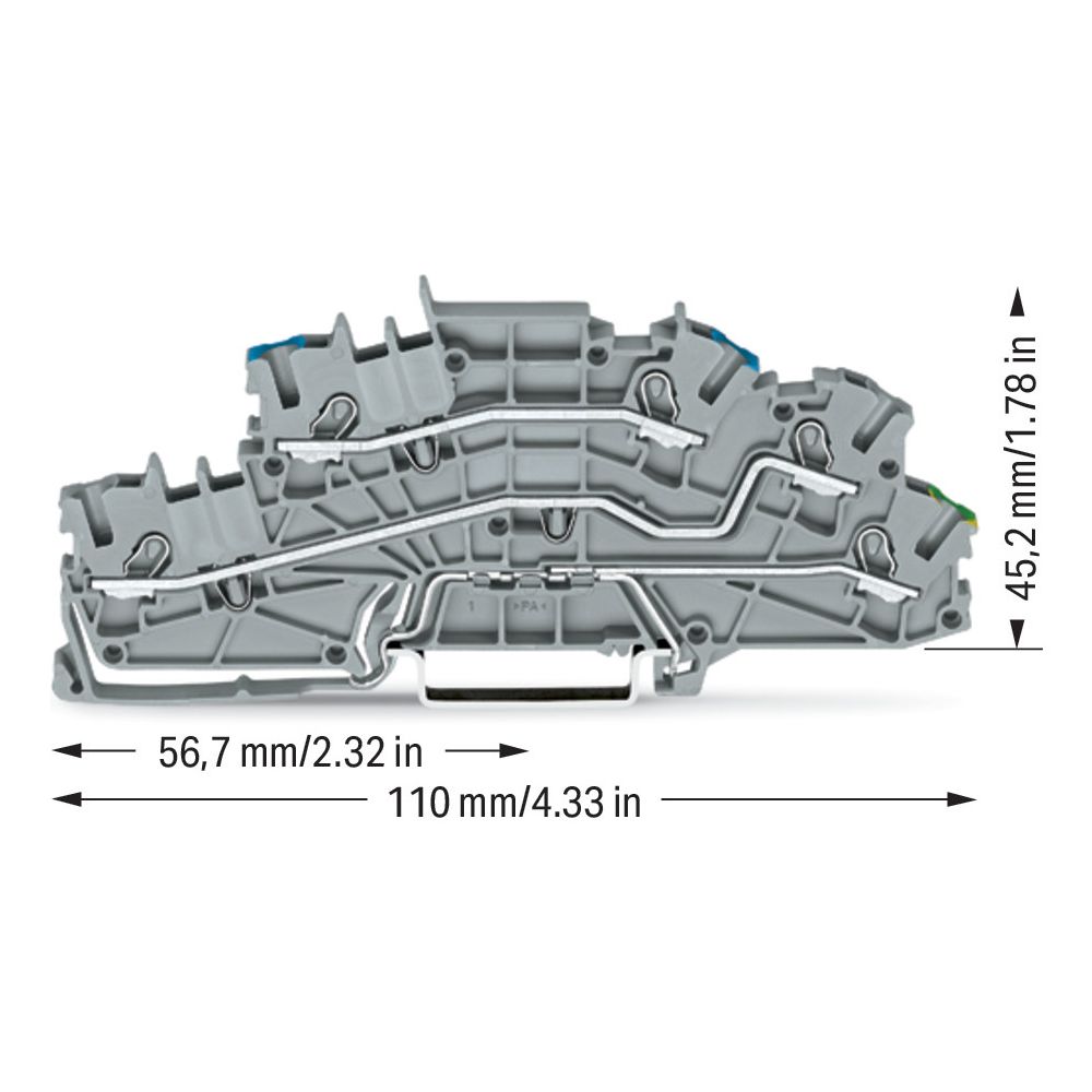 Wago Installationsetagenklemme 2003-6646, 250V 20A, Polyamid, Grau... WAGO-2003-6646 4050821322061 (Abb. 6)