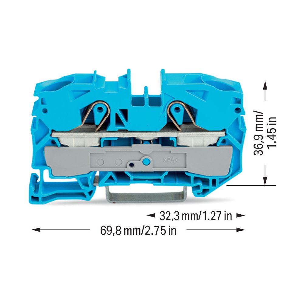 Wago 2-Leiter-Durchgangsklemme TOPJOB S 2016-1204, 16mm2, 800V, 76A, Blau... WAGO-2016-1204 4017332076647 (Abb. 6)