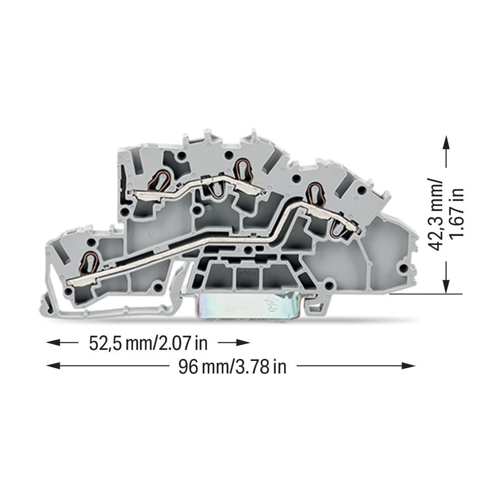 Wago Installationsetagenklemme 2003-7642 L/L, 0,25-4mm2, 400 V, 32 A, Grau... WAGO-2003-7642 4044918925594 (Abb. 10)