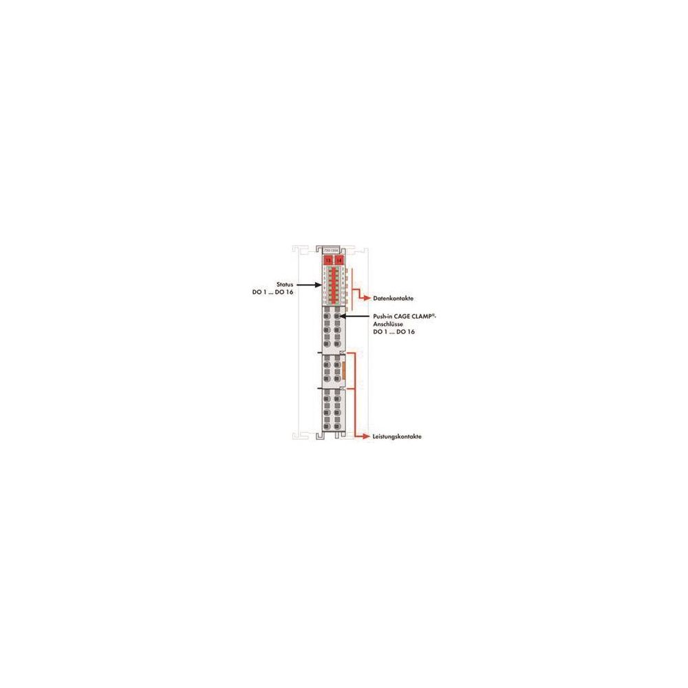 Wago Digitalausgangsmodul 750-1504, 16-Kanal, 24V, 0,5A, Polycarbonat/Polyamid 6.6, lich... WAGO-750-1504 4045454905576 (Abb. 4)