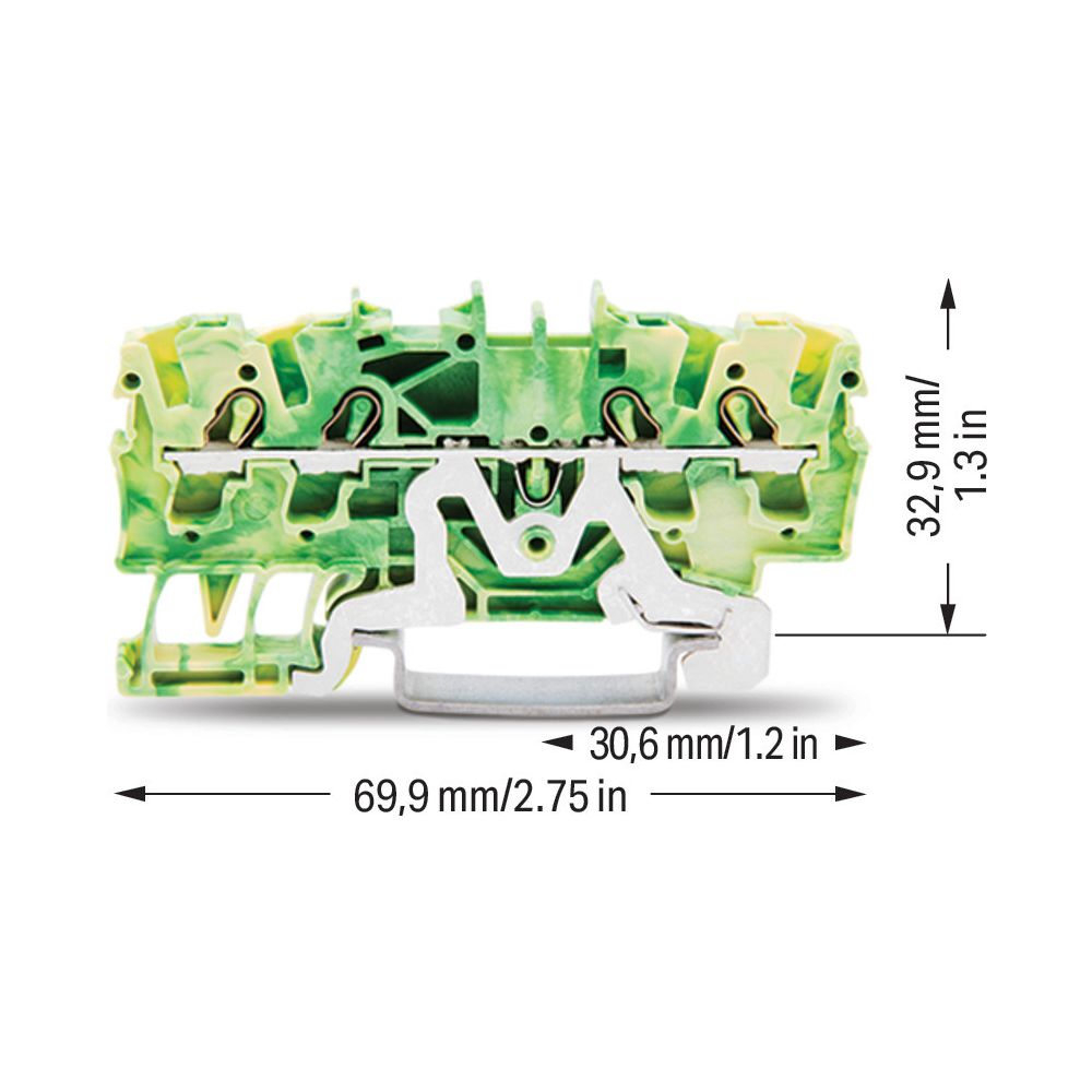 Wago Schutzleiterklemme TOPJOB S 2002-1407, 0,25-4mm2, Federzuganschluss, Thermoplast,... WAGO-2002-1407 4017332999311 (Abb. 12)