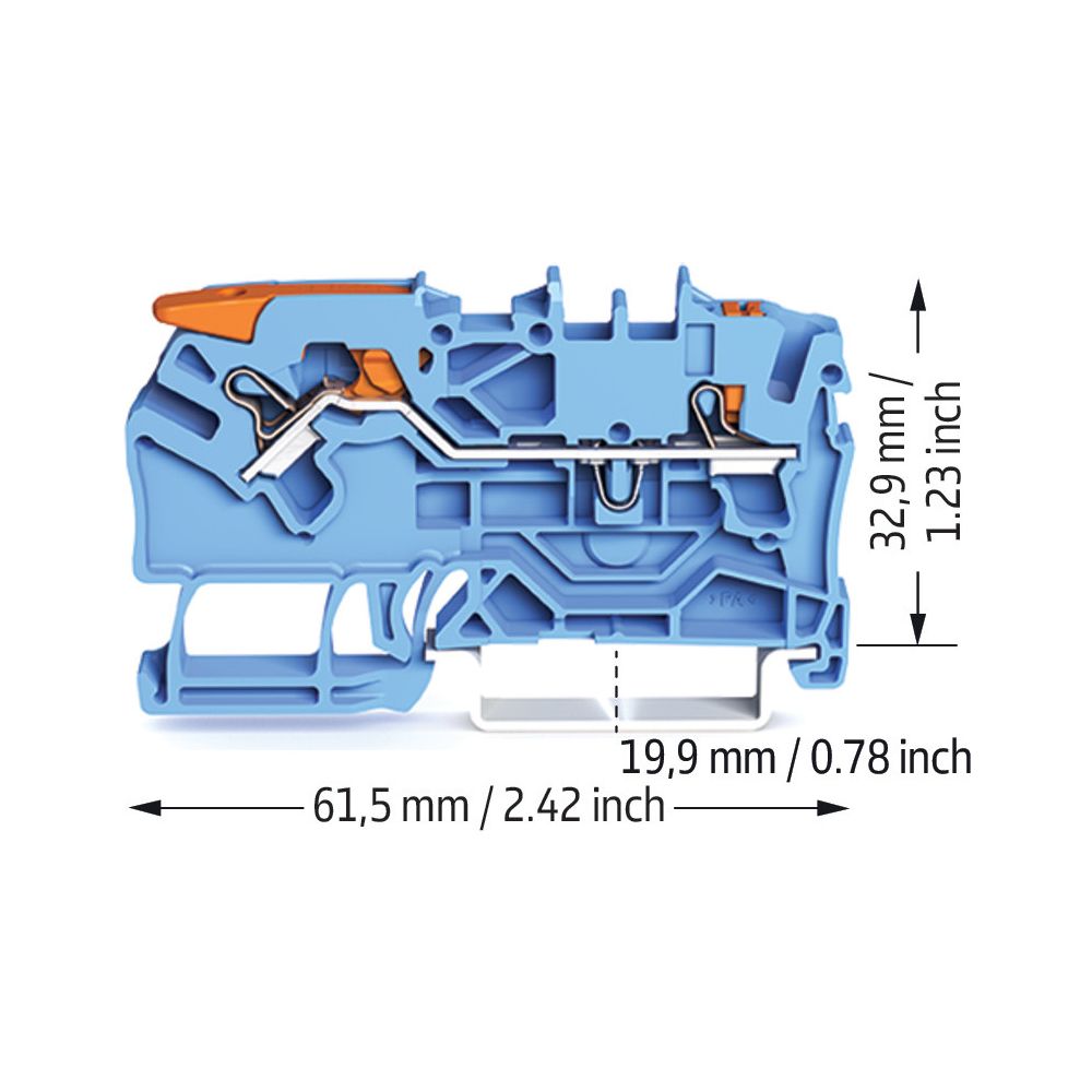 Wago 2-Leiter-Durchgangsklemme TOPJOB S 2102-5204, 2,5mm2, Thermoplast, Blau... WAGO-2102-5204 4055143741866 (Abb. 11)