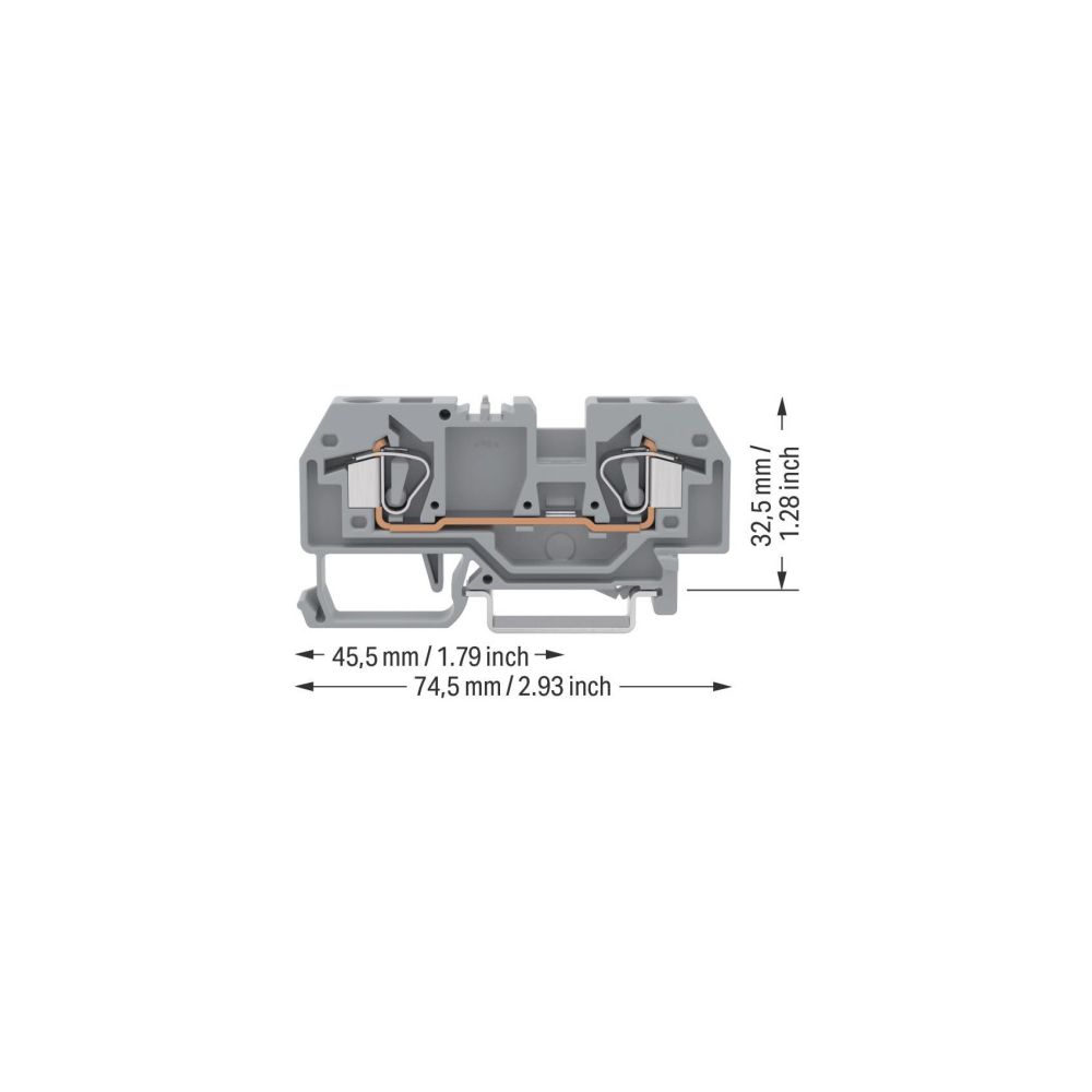 Wago 2-Leiter-Durchgangsklemme 282 901, 6mm2, Polyamid, Grau... WAGO-282-901 4044918445801 (Abb. 4)