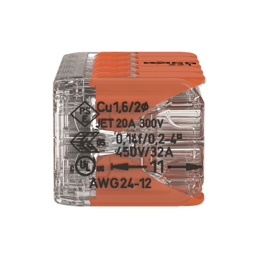 Wago Verbindungsklemme 221 221-420, 10-Leiter 0,2-4mm2, Polycarbonat, Transparent... WAGO-221-420 4066966611663 (Abb. 9)