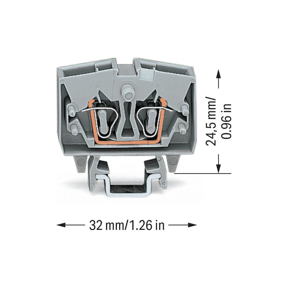 Wago 2-Leiter-Mini-Durchgangsklemme 264-701, 2,5mm2, 800V, 24A, Grau... WAGO-264-701 4044918415354 (Abb. 6)