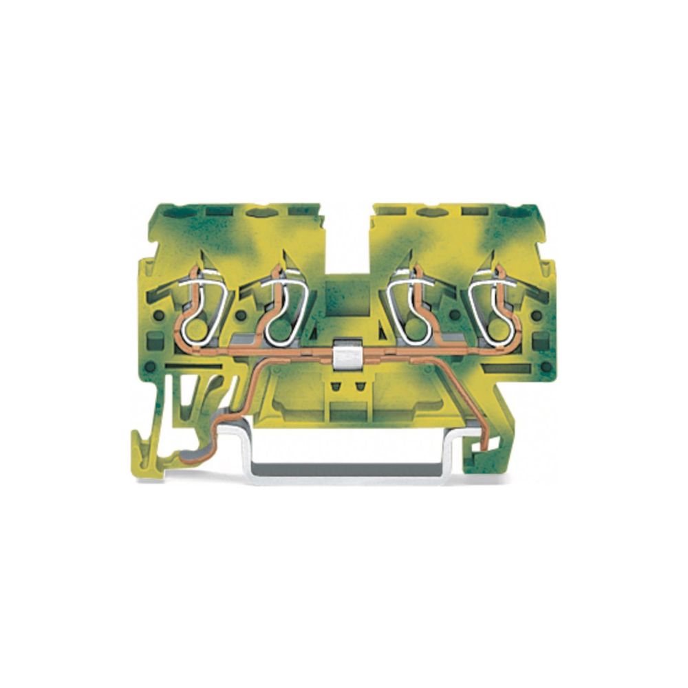 Wago 4-Leiter-Schutzleiterklemme 870-837, 2,5mm2, 55x5x27,5mm, Grün/Gelb... WAGO-870-837 4045454094676 (Abb. 2)