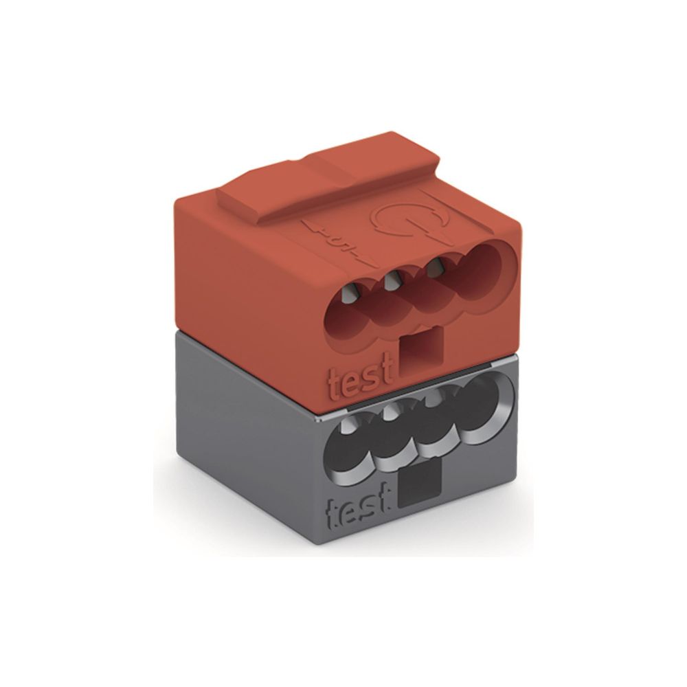 Wago 4-Leiter-Buchsenklemme 243-211, 0,6-0,8mm, Polyamid, Dunkelgrau/Rot... WAGO-243-211 4055143962315 (Abb. 6)