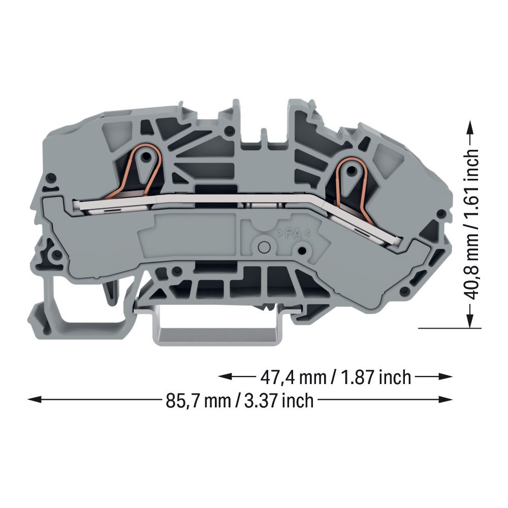 Wago Verteiler-Einspeiseklemme 2016 2016-7601, 16mm2, 800V, 76A, 12mm, Grau... WAGO-2016-7601 4045454725082 (Abb. 10)
