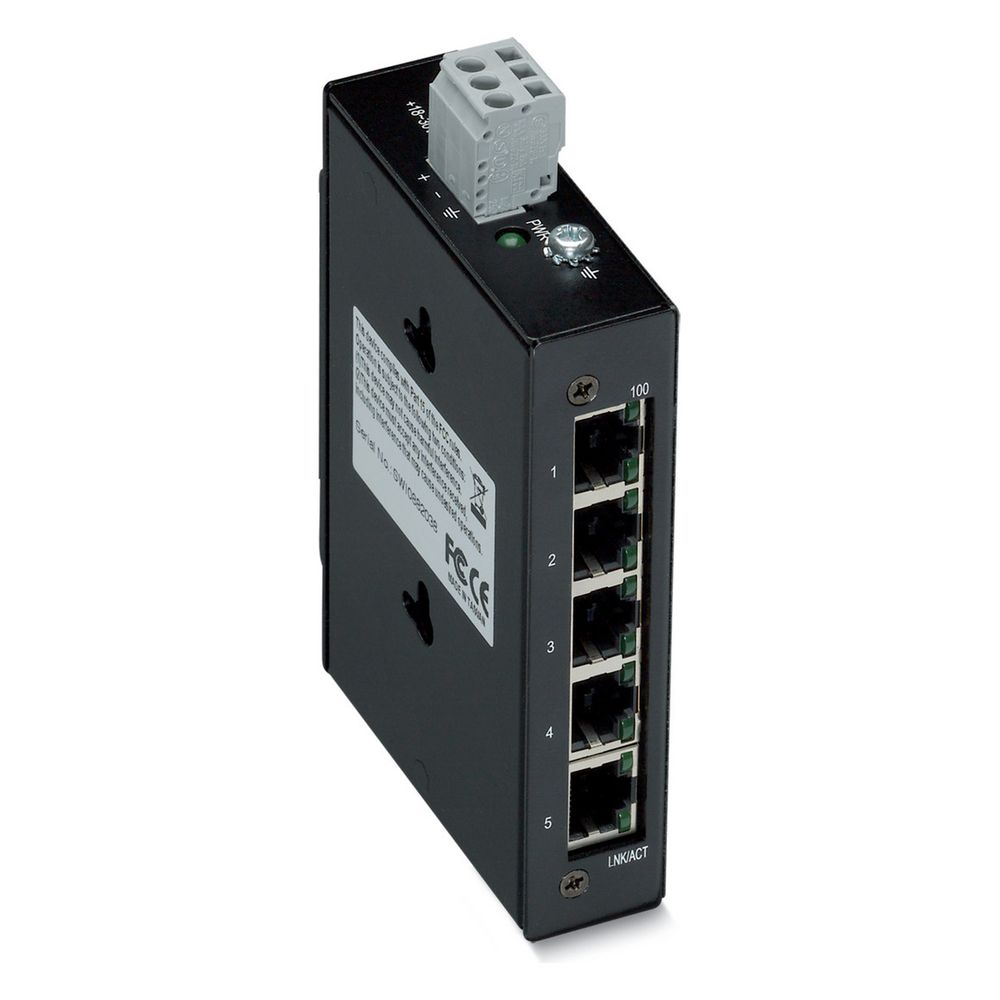Wago Industrial-ECO-Switch 852-111, 5 Ports 100Base-TX, Stahlblech, schwarz... WAGO-852-111 4045454847593 (Abb. 12)