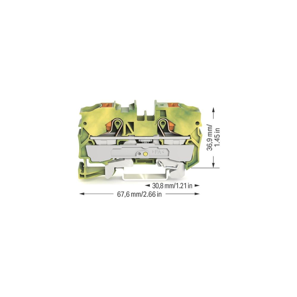 Wago 2-Leiter-Schutzleiterklemme TOPJOB S 2210-1207, 10mm2, Federzuganschluss, Polyamid... WAGO-2210-1207 4055143736084 (Abb. 5)