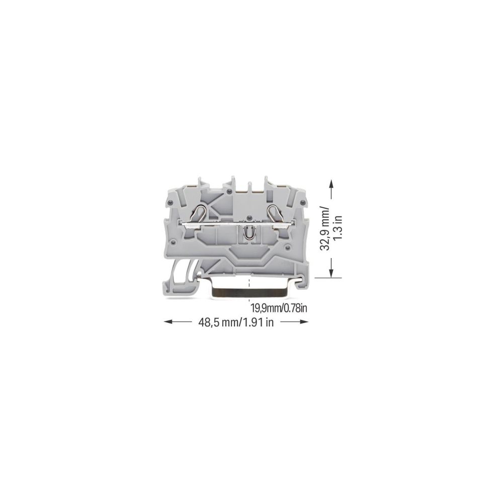 Wago 2-Leiter-Durchgangsklemme TOPJOB S 2000-1201, 1mm2, Polyamid, Grau... WAGO-2000-1201 4045454966768 (Abb. 3)