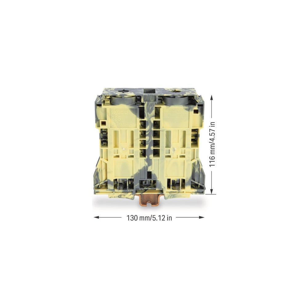 Wago 2-Leiter-Durchgangsklemme 285, 50-185mm2, 1000V, 353A, 130x32x116mm, Mehrfarbig, 28... WAGO-285-1181 4055143418508 (Abb. 3)