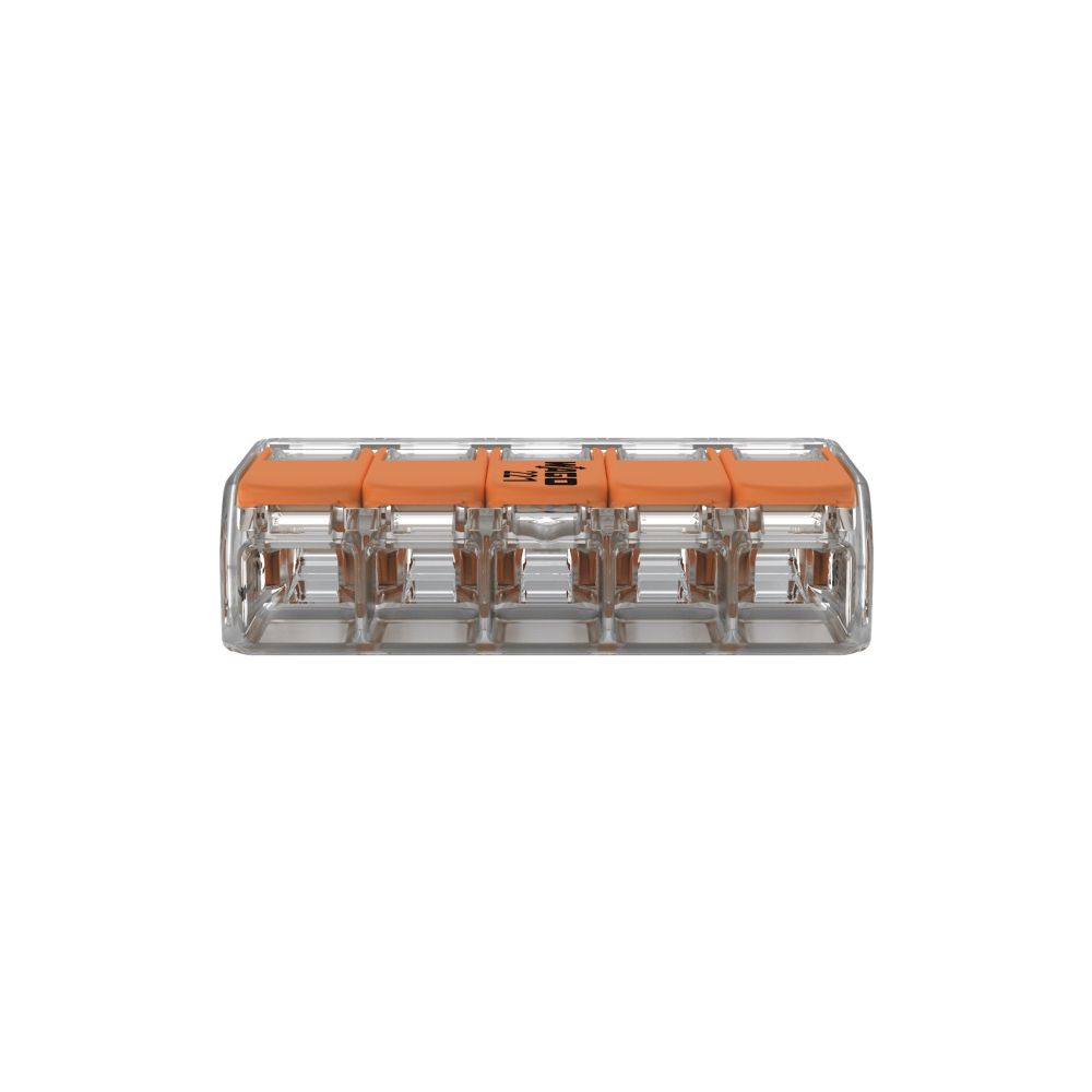Wago Verbindungsklemme 221-615 COMPACT 5-Leiter, 0,5-6mm2, Polycarbonat, Transparent/Oran... WAGO-221-615 4055143715478 (Abb. 4)