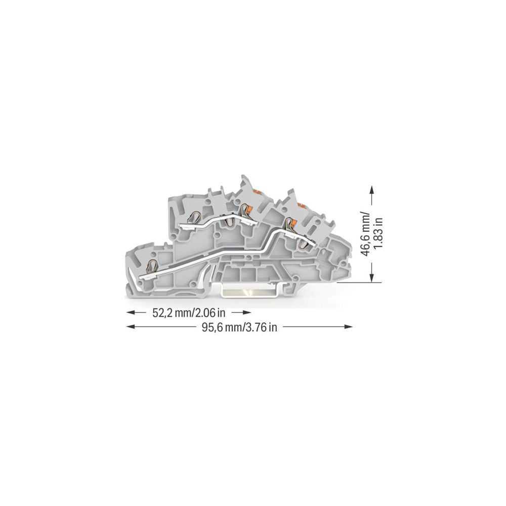 Wago Installationsetagenklemme 2203 2203-7542, 400V 31A, Polyamid, Grau... WAGO-2203-7542 4066966121902 (Abb. 3)