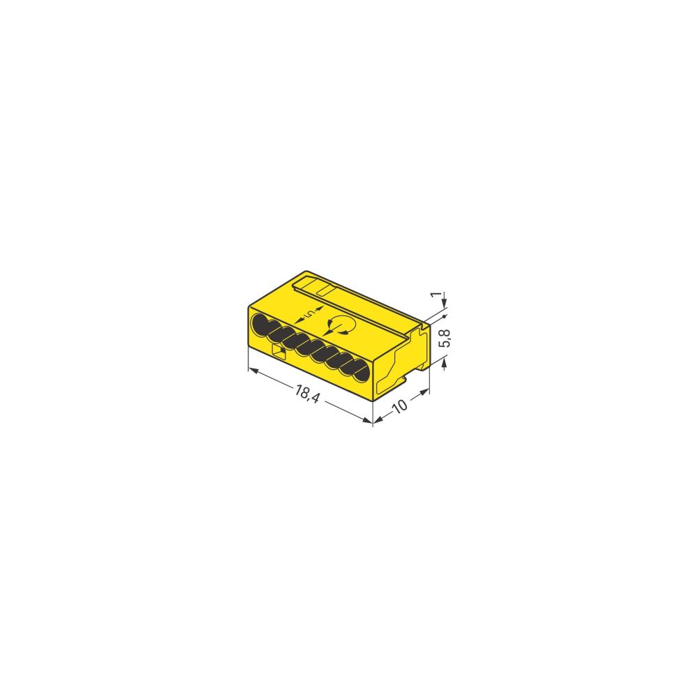 Wago Verbindungsdosenklemme 243 243-508, 8-Leiter 0,6-0,8mm, Gelb, 1 Stück... WAGO-243-508 4044918502726 (Abb. 9)