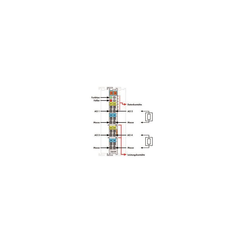 Wago Analogausgangsmodul 750-559, 4 Kanäle, 0-10V, 12 Bit, Polycarbonat/Polyamid 6.6, lic... WAGO-750-559 4045454490447 (Abb. 4)
