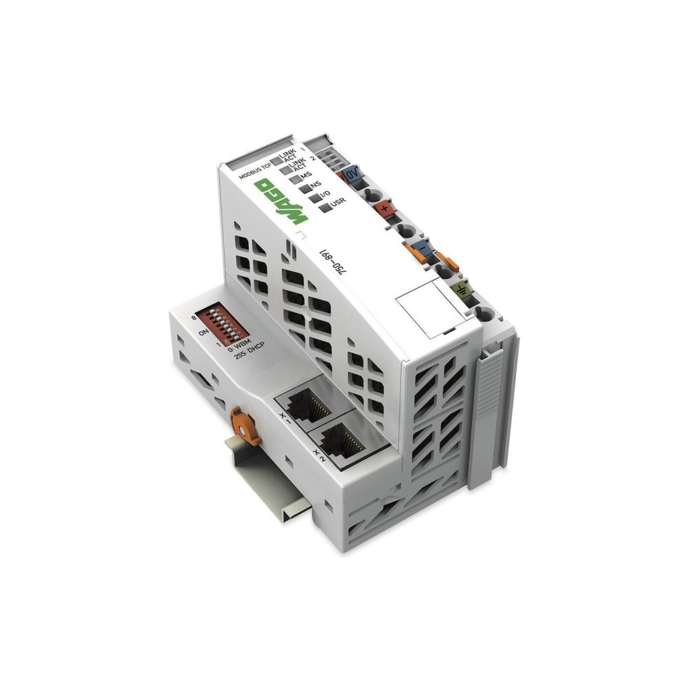 Wago Controller Modbus TCP 750-891, 2 x ETHERNET, 100x61,5x100mm, Polycarbonat/Polyamid 6... WAGO-750-891 4055143821513 (Abb. 4)
