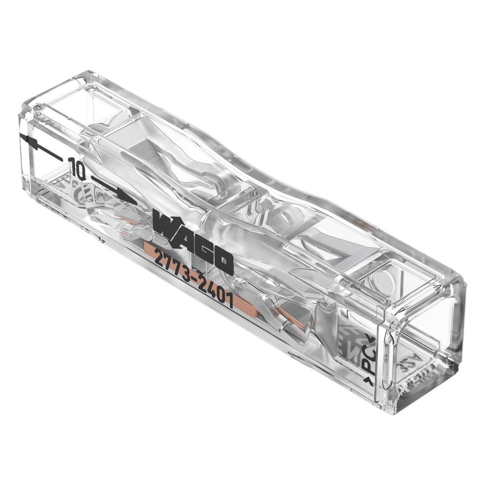 Wago Durchgangsverbinder 2773, 0,75-4mm2, 32A, 450V, Polycarbonat, Transparent, 2773-24... WAGO-2773-2401 4066966321630 (Abb. 6)