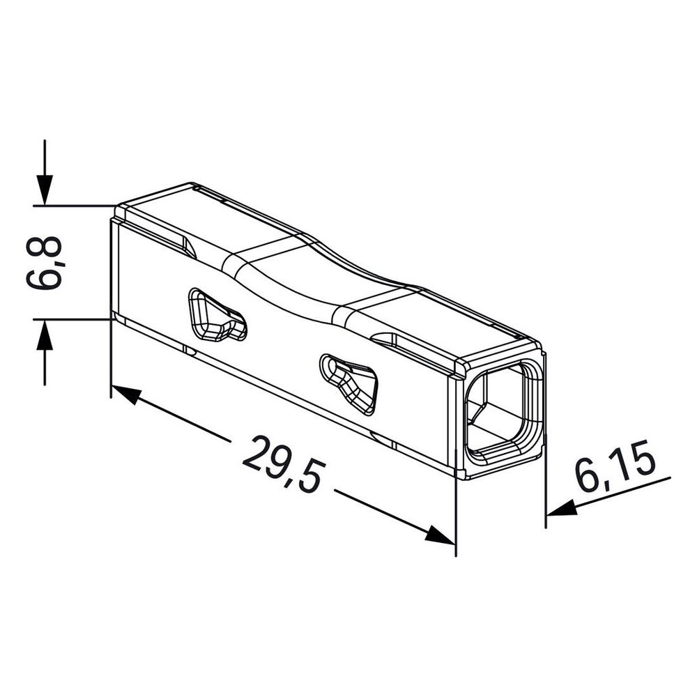 Wago Durchgangsverbinder 2773, 0,75-4mm2, 32A, 450V, Polycarbonat, Transparent, 2773-24... WAGO-2773-2401 4066966321630 (Abb. 2)