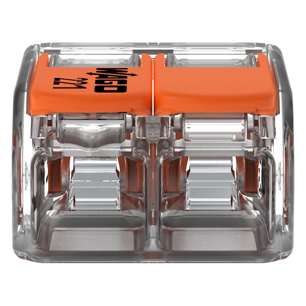 Wago Verbindungsklemme 221 221-412, 0,14-4mm2, 2-Leiter, Transparent/Orange... WAGO-221-412 4050821808435 (Abb. 3)