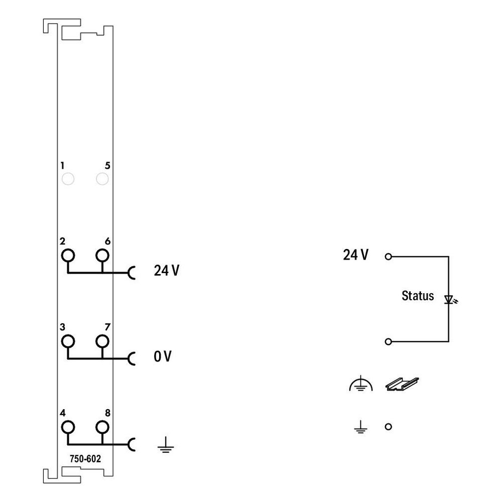 Wago Potentialeinspeisung 750-602, 24V DC, 12x100x69,8mm, Polycarbonat/Polyamid 6.6, lich... WAGO-750-602 4045454393731 (Abb. 2)