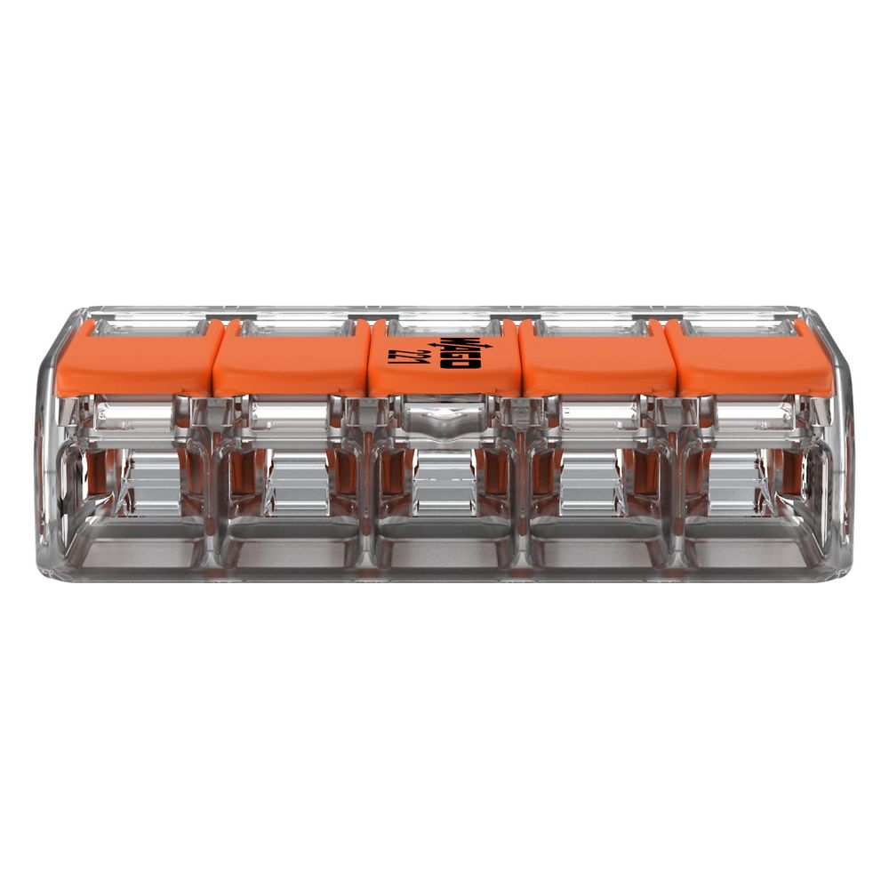 Wago COMPACT-Verbindungsklemme 221 221-415, 0,14-4mm2, Polycarbonat, Transparent/Orange, ... WAGO-221-415 4055143234658 (Abb. 3)