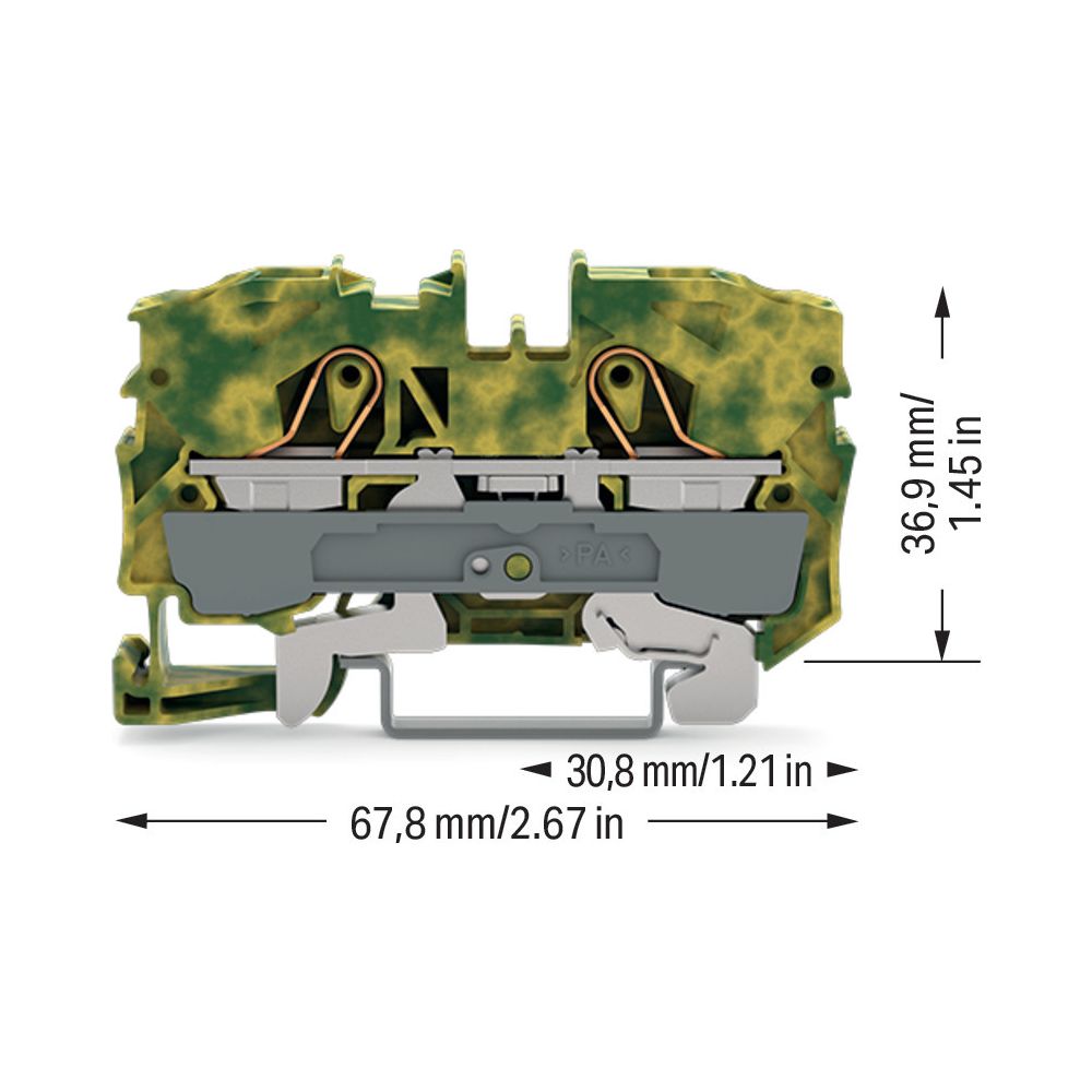 Wago 2-Leiter-Schutzleiterklemme TOPJOB S 2010-1207, 0,5-16mm2, 67,8x10x36,9mm, Thermop... WAGO-2010-1207 4017332076180 (Abb. 8)