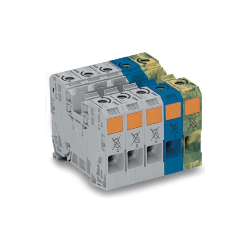 Wago Drehstromset 285-139, 35mm2, 125A, 1000V, Federzuganschluss, Mehrfarbig... WAGO-285-139 4045454584252 (Abb. 2)